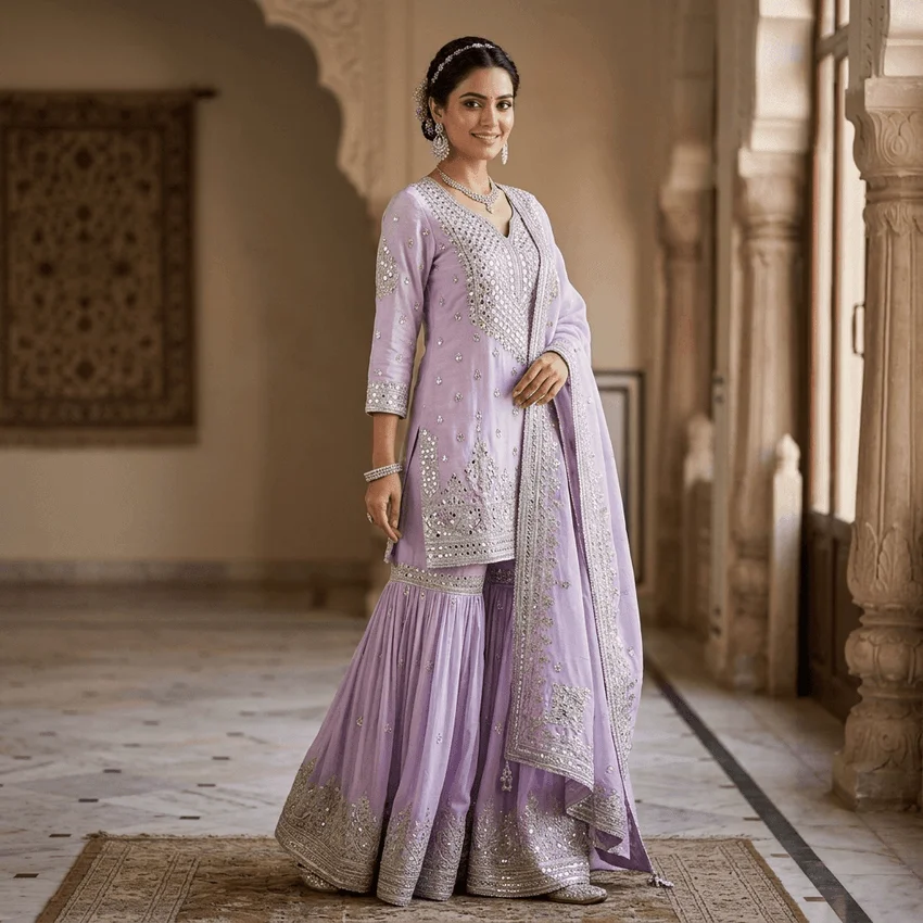 Sharara Set with Embroidery