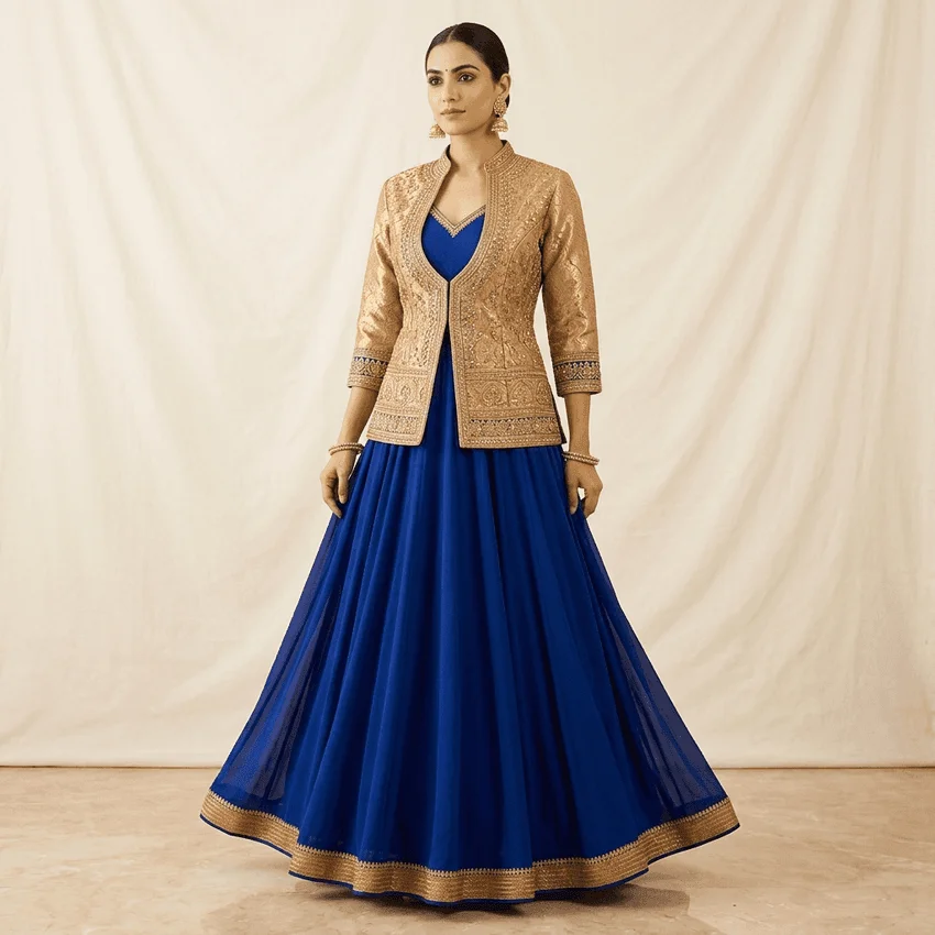 Jacket Fusion Anarkali