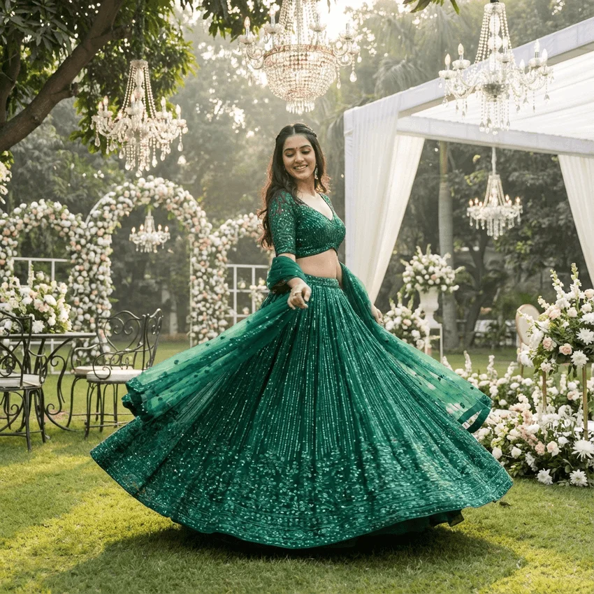Zari Work Festive Chiffon